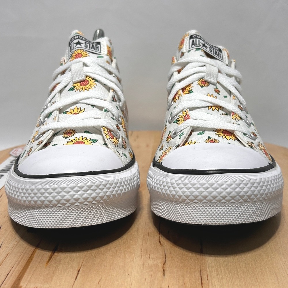 Converse Chuck Taylor All Star EVA Platform Low GS Sunflower Junior Sneakers - 6 - Picture 4 of 10